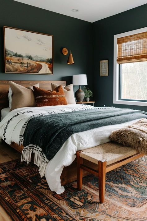 Cozy Bedroom Beige Walls, Dark Boho Bedroom, Moody Neutral, Dark Cozy Bedroom, Earthy Bedroom, Moody Bedroom, Dark Bedroom, Worlds Collide, Brown Bedroom