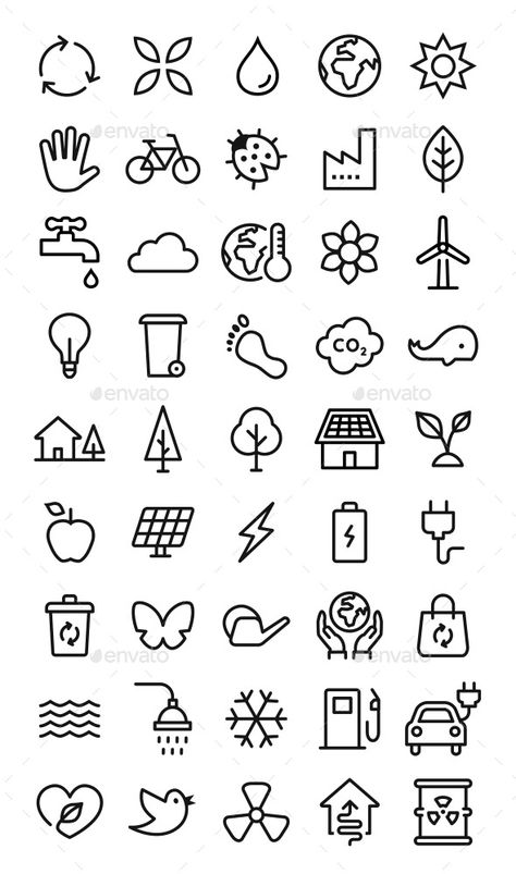 Small Shapes Drawing, Pictogram Design Creative, Sustainable Tattoo, Environment Doodle, Small Art Drawings, Environment Tattoo, Shape Design Art, Environmental Tattoo, Icon Set Aesthetic