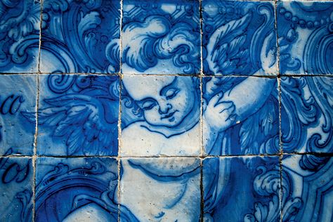 Rhapsody In Blue, Everything Is Blue, Earth Angel, White Tiles, Porto Portugal, Feeling Blue, Angel Art, Love Blue, Blue Aesthetic