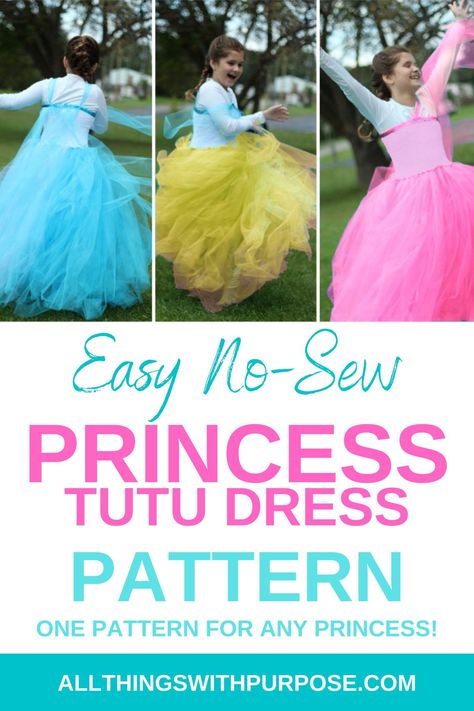 Tutus, Princess Dress Tutorials, Princess Dress Diy, Tulle Dress Diy, Toddler Princess Costume, Princess Dress Pattern, Tutu Dress Pattern, Diy Princess Costume, Belle Blue Dress