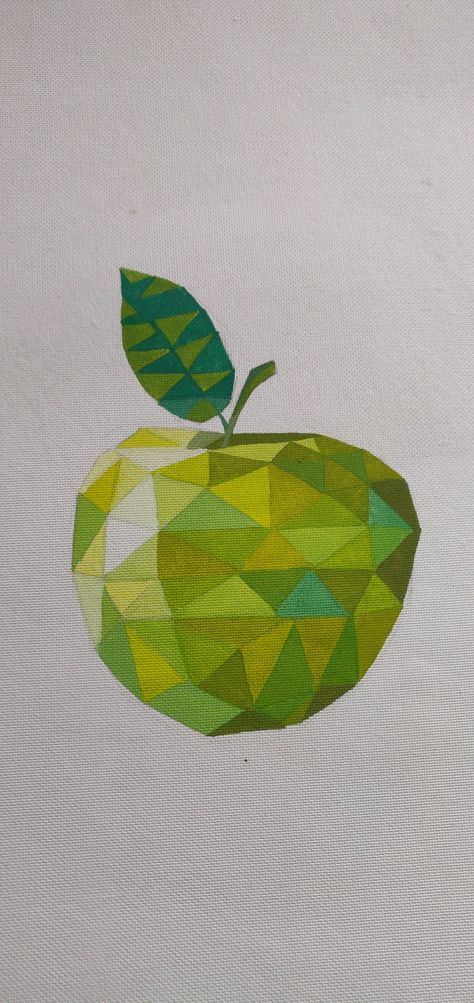 Apple painting using poster colors Apple Painting, Apple Art, Painting Easy, Food Painting, Poster Colour, Green Apple, Cut And Color, Green, Color