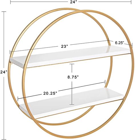 Shelf Organizer Ideas, Shelf Organization Ideas, Round Wall Shelf, Round Wall Shelves, Built In Around Fireplace, Floating Shelf Decor, Styling Shelves, Modern Wall Shelf, Organizer Ideas