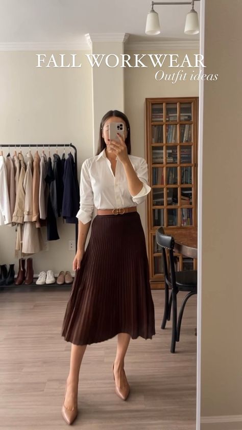 Classic Easter Outfit Women, Womens Business Dress, Womens Professional Dress, Work Outfits Women Office Skirt, Women’s Work Dress, Formal Skirt Outfits For Women, Smart Casual Women Skirt Outfits, Work Skirts For Women, Long Skirt Business Outfit