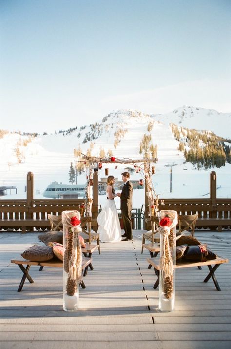 weddings in the mnts Snowboard Wedding, Ski Resort Wedding, Ski Wedding, Wedding Wonderland, Winter Wedding Decorations, Winter Mountain, Dry Creek, Winter Wedding Inspiration, Winter Wonderland Wedding