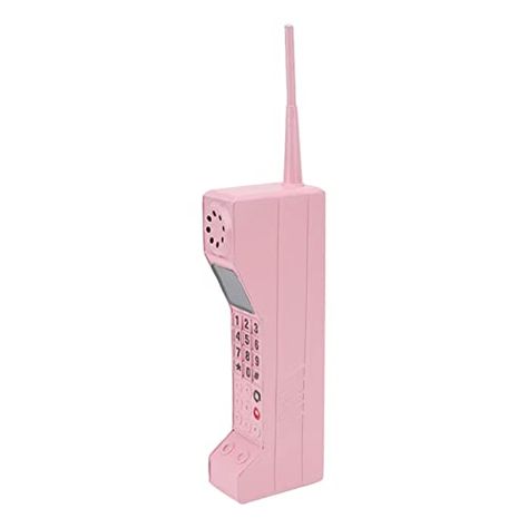 Fydun Retro Cell Phone Model Pink Brick Phone 80S 90S Old Fashioned Cellular Phone Model Ornament Vintage Simulation Photographic Props for Home Stage (Pink) Bonito, Brick Phone Aesthetic, 80s Objects Aesthetic, 80s Phone Aesthetic, Pink Telephone Aesthetic, Pink Old Phone, Old Pink Phone, 90s Cell Phone, Girly Objects