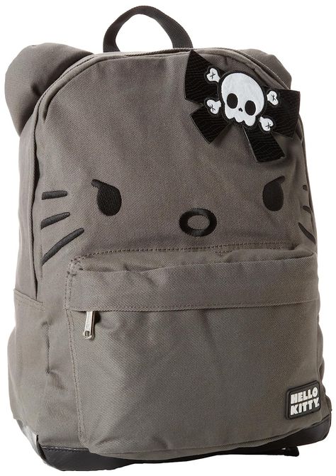 Hello Kitty Angry SANBK0095 Backpack,Grey/Black,One Size : Amazon.in: Clothing & Accessories Hello Kitty Skull, Bow Backpack, Hello Kitty Backpack, Kitty Backpack, Loungefly Hello Kitty, Stylish School Bags, Kitty Clothes, Hello Kitty Bag, Kitty Stuff