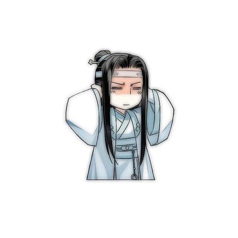 Transparent Aesthetic Icons, Chibi Lan Zhan, Lan Wangji Chibi, Lan Wangji, Chinese Man, Chibi Drawings, The Untamed, Anime Drawings Tutorials, Heaven's Official Blessing