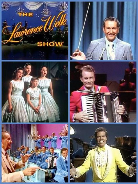 Lawrence Welk Show (1955-1982). One of the most successful and fondly-remembered shows in TV history, "The show featured musical numbers and skits, with host Welk leading the band. Lawrence Welk Show, The Lawrence Welk Show, The Lennon Sisters, 1980s Tv Shows, Taylor Swift Christmas, Lawrence Welk, School Tv, 70s Tv Shows, Childhood Memories 90s