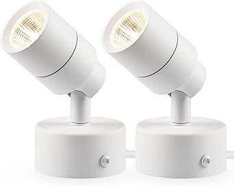 SUNVIE 2 Pack LED Up Lights for Indoor Use Uplight, Warm White Floor Spotlight Lamp, 120V Spot Lights for Uplighting Accent Lighting, 5.9 FT Cord with Foot Switch Spotlight Lamp, Spotlight Lighting, Artwork Lighting, Led Spot, Led Spotlight, White Floors, Ceiling Fan In Kitchen, Accent Lighting, Bath Fixtures