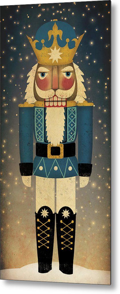 Nutcracker Metal Print by Ryan Fowler. All metal prints are professionally printed, packaged, and shipped within 3 - 4 business days and delivered ready-to-hang on your wall. Choose from multiple sizes and mounting options. Nutcracker Painting Ideas, Nutcracker Painting, Nutcracker Art, Nutcracker Christmas Decorations, Diy Christmas Lights, Illustration Noel, Burlap Christmas, Decorating With Christmas Lights, Table Of Contents