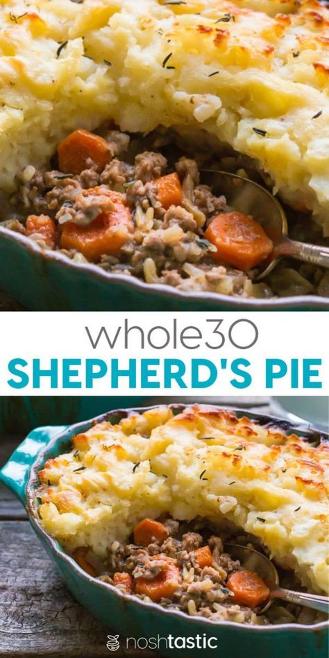 Shepherds Pie Recipe Healthy, Weeknight Family Dinner, Whole30 Dinner Recipes, Whole 30 Meal Plan, Easy Whole 30 Recipes, Whole30 Dinners, Whole 30 Diet, Shepherd's Pie, Recipe 30