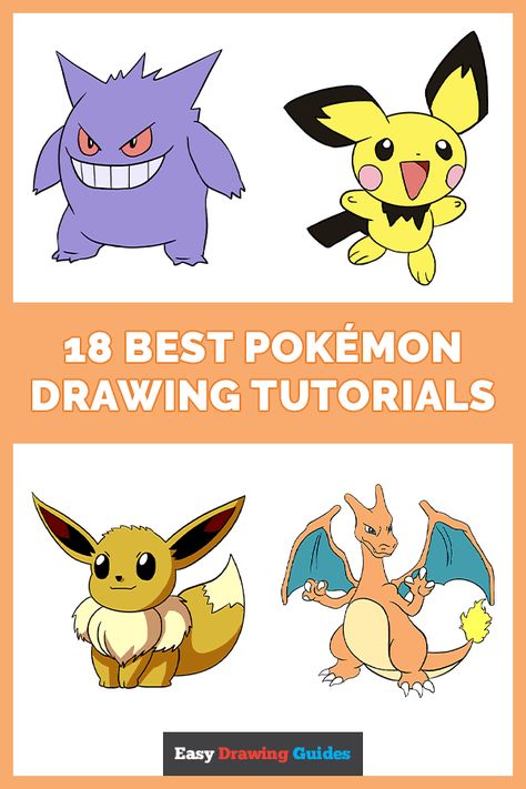 18 Easy Pokémon Drawing Tutorials Hang Board, Easy Pokemon Drawings, Ancient Pokemon, Pokémon Drawing, Easy Pokemon, Draw Pokemon, Fire Type Pokémon, Pokemon Jigglypuff, Pokemon Drawing