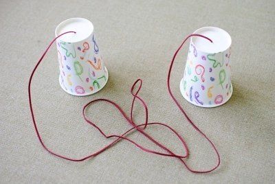 Paper Cup Phone Homemade Simple Science Experiments For Kids, Simple Science Experiments, Cool Science Projects, Phone Craft, Science Experiments For Kids, Kids Gadgets, Alexander Graham Bell, Experiments For Kids, Simple Science