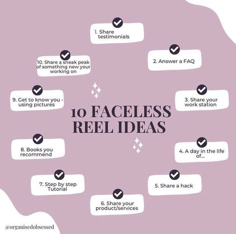 Mar 4, 2024 - organisedobsessed on October 3, 2022: "Want to make reels but not confident on camera?  Save this list & try them out 🙌 Tag someone who NEEDS to try these 🫶" Reels Idea For Small Business, Content Ideas For Instagram Reels, Content For Reels, Creating Instagram Reels, Tips For Creating Reels, Social Media Marketing Planner, Social Media Content Strategy, Small Business Instagram, Social Media Content Planner