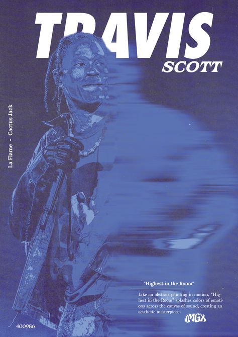 "I'm not trying to be this rap guy. I'm not trying to be this rock guy. I'm just trying to be me." #ArtPoster #Art #TravisScott #Poster #Rapper #Selfmade #Imaginatrix Poster Prints Rappers, Travis Scott Posters For Room, Travis Scott Aesthetic Poster, Dark Posters For Room, Rap Poster Design, Posters Rappers, Blue Graphic Poster, Rappers Posters, Rapper Prints