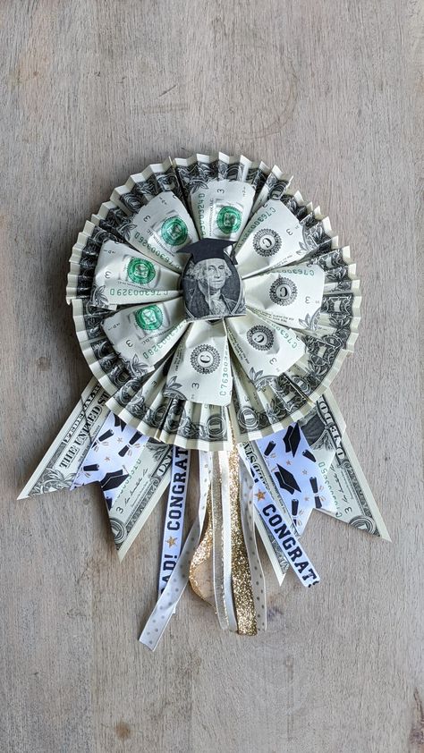 Graduation Money Ideas, Gift Money Ideas, Money Rosette, Money Wreath, Lei Diy, Money Lei Diy, Money Gift Ideas, Gift Money Holder, Money Party