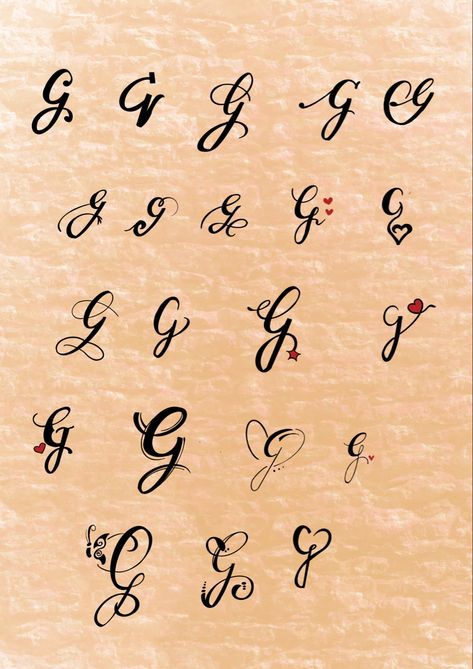 Sreenila’s Art & Ink Tattoo Studio Letter G Nails, G Tatoos Letter, G Initial Nails, G Initial Tattoo, Letter G Tattoo Ideas, G Tattoo Letter Design, Initial Tattoo On Finger, Calligraphy G, Tatto Letters