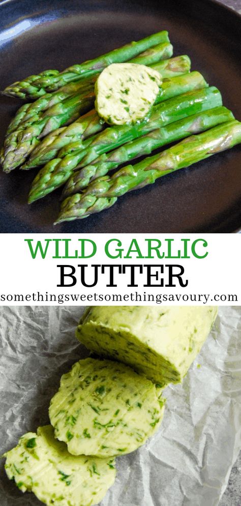 Wild garlic butter is incredibly easy to make and goes perfectly with so many dishes. #wildgarlicbutter #wildgarlicrecipes Wild Garlic Butter, Wild Onion Recipes, Wild Onions Recipes, Wild Garlic Recipe, Forage Recipes, Spring Foraging, Wild Garlic Pesto, Wild Onions, Wild Food Foraging