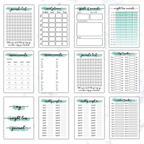 WEIGHT LOSS JOURNAL. Printable Digital Weight Loss Journal. Pounds Lost Weight Loss Chart, Measurements, Food Diary, Weekly Weigh In & More Lost Weight Journal, Shopping List Planner, Meal Planner Template, Diet Planner, Remember Why You Started, 52 Weeks, Motivational Prints, Journal Printable, Beginner Workout