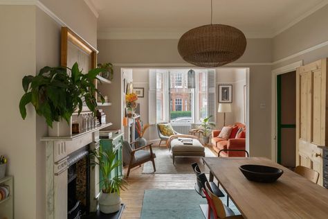 Two Reception Room Ideas, Victoria Terrace Living Room, Victorian Terrace House Dining Room, Victorian Living Room Knock Through, London Sitting Room, Living Room Edwardian House, 2 Up 2 Down Terrace Living Rooms, Victorian Terrace Living Room Ideas, Living Room Terraced House