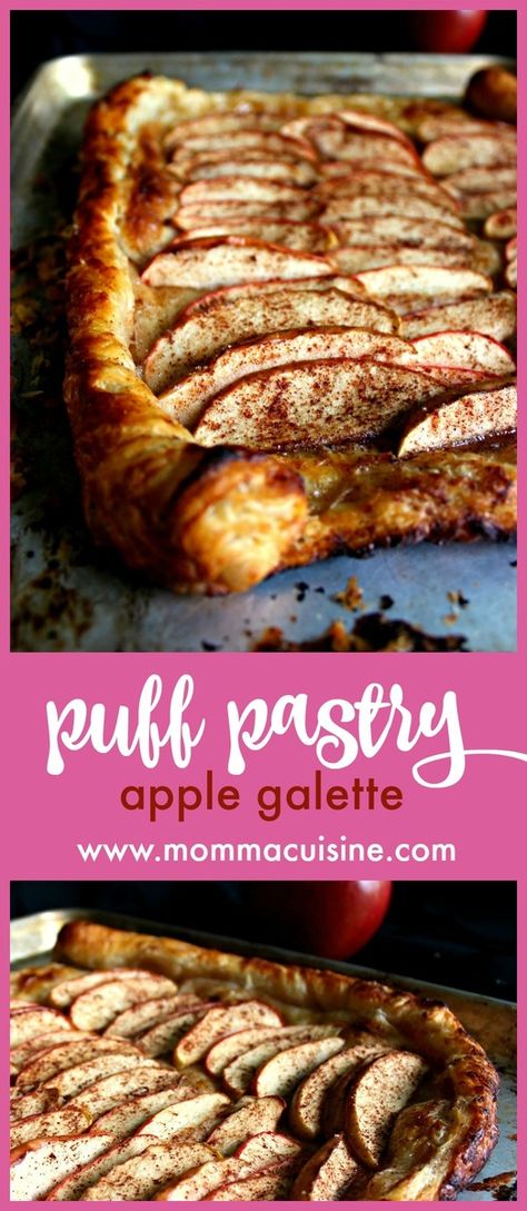 Galette Recipes, Puff Pastry Apple, Apple Pastry, Apple Salad Recipes, Apple Puff Pastry, Puff Pastries, Apple Galette, Easy Puff Pastry, Galette Recipe