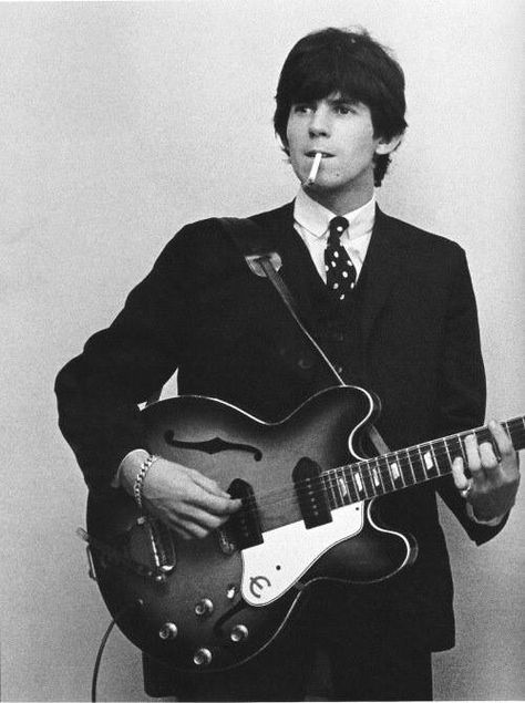 Keith Richards early '60's. The Rolling Stones Poster, Epiphone Casino, Rolling Stones Poster, Rolling Stones Keith Richards, Ron Woods, Like A Rolling Stone, Ronnie Wood, Charlie Watts, Stevie Ray