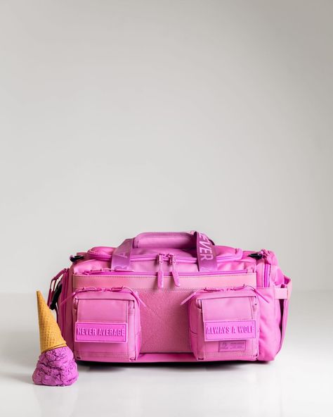 What’s Your Favorite Flavor 💜💚💛 #wolfpak NEVER AVERAGE ALWAYS A WOLF Duffle Bag Pink, Molle Straps, Small Duffle Bag, Mini Duffle Bag, Range Bag, Dog Patch, Buddy Workouts, Gym Mats, Gym Flooring