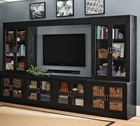 Reynolds Large Media Suite Modular Home Office Furniture, Tv Ideas, Entertainment Wall Units, Living Room Entertainment Center, Entertainment Wall, Living Room Entertainment, Bookcase Wall, Media Furniture, American Signature Furniture