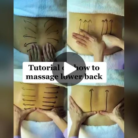 Massage Lower Back, Lower Back Massage, Lower Back Workout, Relaxing Massage Techniques, Foot Massage Techniques, Massage Images, Full Body Massage Techniques, Diy Massage, Massage Training