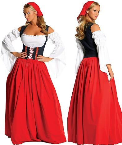 Topic: Renaissance and medieval costumes | HeroMachine Character ... Peasant Dress Costume, Switzerland Outfit, Maid Fancy Dress, Wench Costume, Beer Girl Costume, Winter Mode Outfits, Oktoberfest Costume, German Dress, Oktoberfest Outfit