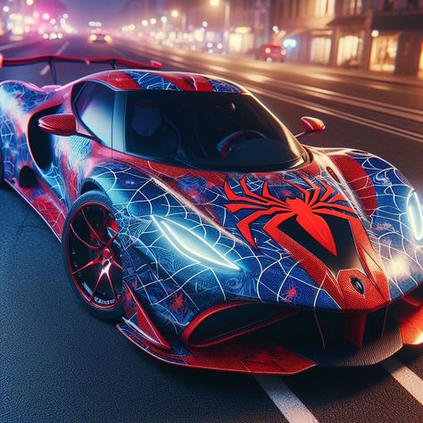 Cruising through the cityscape in style 🚗💨 Embrace the thrill of the night with this sleek Spider-Man-themed sports car. 🕷️✨#ai #aiartwork #vaimcreative #art #photography #artist #style #explore #explorepage #3DRender #CinematicAdventure #SpiderManStyle" Spider-man Car, Spider Car, Spiderman Car, Spiderman Theme, Spiderman Kids, Spiderman Pictures, Photography Artist, Blue Car, Car Guys