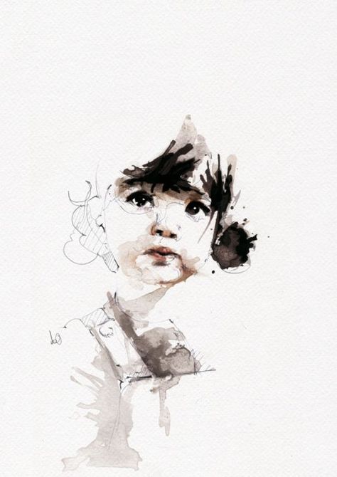 Florian Nicolle, Watercolor Faces, Drawing Eyes, 수채화 그림, Watercolor Inspiration, Art And Illustration, Anatomy Art, Drawing Tutorials, Watercolor Portraits