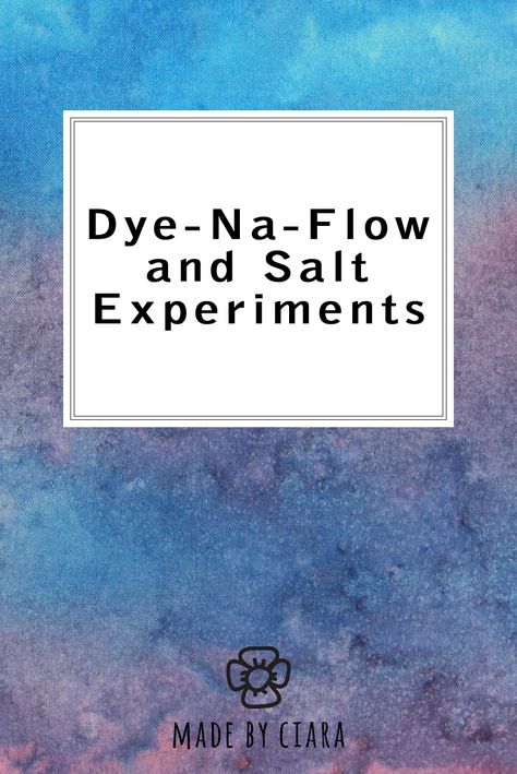 Made By Ciara | Dye-Na-Flow and Salt Experiments Dye Na Flow, Tie Ideas, Fabric Dyeing Techniques, Rock Salt, Flow Painting, How To Tie Dye, Tie Dye Diy, Ice Dyeing, Dyeing Techniques