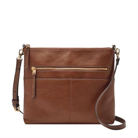 Fossil Women's Fiona Large or Small Crossbody Purse Handbag for Women Large Leather Crossbody Bag, Large Crossbody Purse, Small Crossbody Purse, Fossil Bags, Small Crossbody, Everyday Bag, Jet Set, Brown Gold, Luxury Handbags