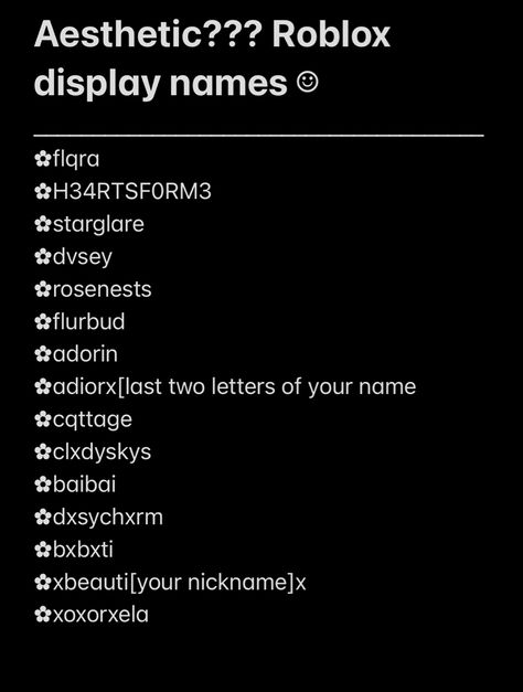 Cute Username Ideas Names For Yt, Cute Roblox Names Y2k, Rblx Username Ideas, Aesthetic Names For Zepeto, Username Ideas Instagram Y2k, Display Name Ideas Aesthetic, Username Game Ideas, Y2k Roblox Names, Roblox Name Ideas Y2k