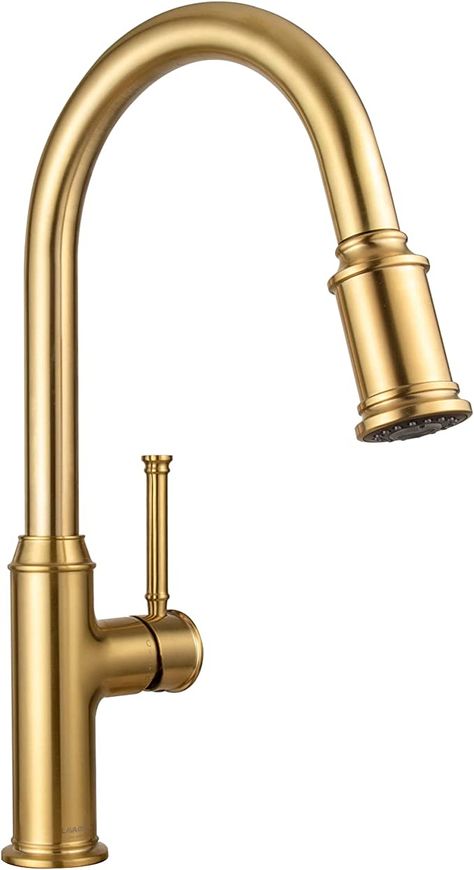 Gold Sink Kitchen Brass Faucet, Gold Sink Hardware, Antique Gold Kitchen Faucet, Brass Kitchen Faucet With Stainless Sink, Kitchen Gold Faucet, Brushed Bronze Kitchen Faucet, Brass Kitchen Faucet Pull Down, Brushed Brass Faucet, Brushed Gold Kitchen Hardware