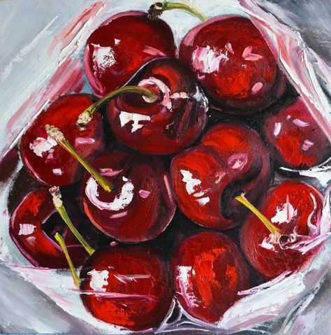 Oil painting on Canvas, Subject: Still life, Photorealistic style, One of a kind artwork, Signed on the back, Size: 15.75 x 15.75 x 0.16 in (unframed), Materials: oil, brushes, palette knife Oil Painting Beginner, Painting Food, Mdf Panel, Food Tags, Food Painting, Painting Medium, Gcse Art, Wow Art, Photorealism