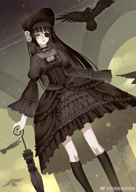 Love Nikki Fanart, Victorian Anime, Anime Goth, Love Nikki, Nikki Dress, Gothic Anime, Kawaii Art, Dark Anime, Anime Kawaii