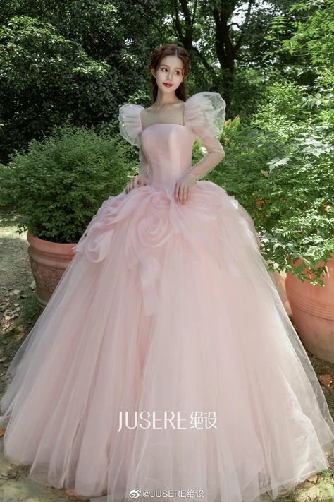 Ball Gowns Birthday, Pink Gown For Debut, Pink Gown Princesses, Pink Debut Dress, Pink Gown Aesthetic, Pink Ball Gowns Princesses, Pink Debut Gown, Pink Princess Aesthetic Dress, Pink Royal Dress