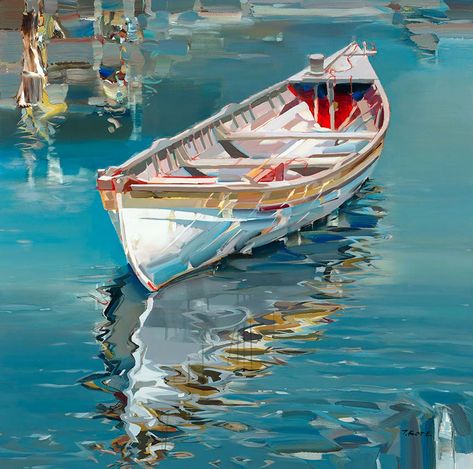 Josef Kote - Artist Josef Kote, Sailboat Painting, Boat Art, Boat Painting, Simple Acrylic Paintings, Painting Gallery, Beach Painting, Art Lessons, Beautiful Art