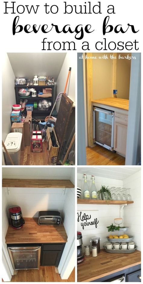 Under Stairs Closet Bar Ideas, Closet Wine Bar, Turn A Closet Into A Bar, Turning A Closet Into A Bar, Turn Closet Into Bar, Bar Closet Ideas, Closet Turned Into Bar, Under Stairs Closet Ideas, Under The Stairs Closet Ideas