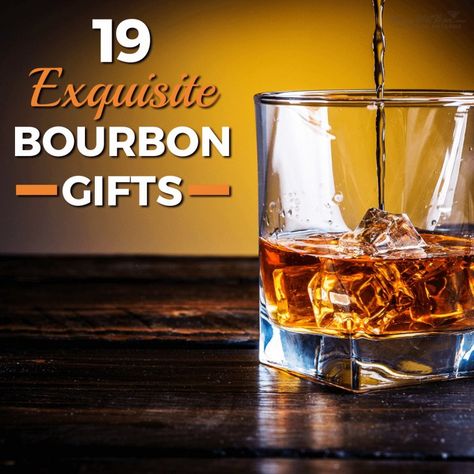 You want to buy a bourbon gift for a loved one, but you're clueless. Check these out! #bourbongifts #bourbonglassware #bourbonglasses Bourbon Raffle Basket Ideas, Gifts For Bourbon Lovers, Bourbon Gifts For Men, Bourbon Gift Basket Ideas, Bourbon Gifts Basket, Speciality Drinks, Whiskey Cocktails Easy, Boat Drinks, Whiskey Wedding