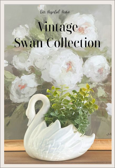 Vintage Swan Planter Collection Planter Collection, Planter Decor, Goodwill Store, Swan Planter, Swan Decor, Vintage Swan, Beauty Shots, Antique Farmhouse, Blue Accents