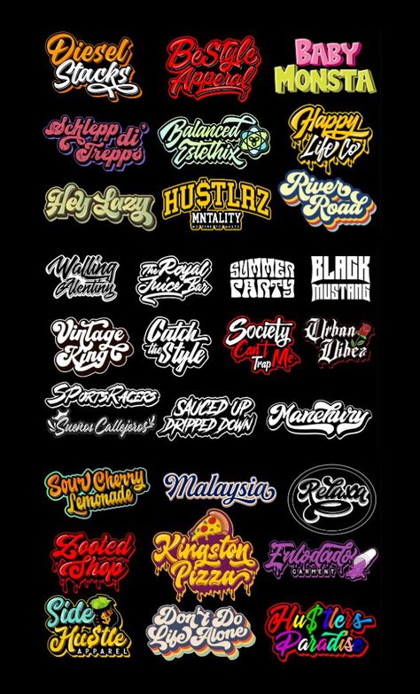 Streetwear Font Design, Street Wear Brand Name Ideas, Clothing Brand Fonts, Street Wear Logo Design, Streetwear Logo Ideas, Clothing Brand Logo Ideas Graphics, Clothing Typography, Clothing Brand Logo Ideas, Urban Logo Design