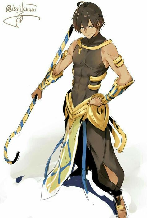 Egyptian Character Design, Egyptian Warrior, Anime Egyptian, Fate Anime Series, Character Design Male, Yu Gi Oh, Boy Art, Anime Inspired, Dnd Characters