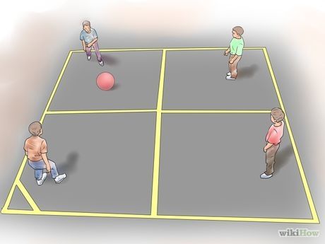 How to Play Four Square: 7 Steps (with Pictures) - wikiHow 4 Square Game, Pe Activities, Outdoor Learning Spaces, Outside Games, Pe Ideas, 1970s Childhood, Playground Games, Pe Games, Mark 4