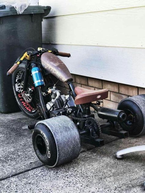 Drift Trike Motorized, Bike Drift, Drift Trike Frame, Gas Powered Scooters, Mini Buggy, Rat Bikes, Custom Trikes, Мотоциклы Cafe Racers, Diy Go Kart