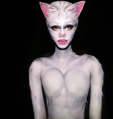 White Cat Makeup, Cats Musical, Makeup Transformation, Cat Makeup, Musical Movies, Artistry Makeup, White Cat, Have A Great Day, The Movie