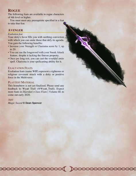 5e Feats, Dnd Feats, Dnd Rogue, Dm Ideas, Rogue Character, Magic Tools, Dnd Homebrew, Dnd Items, Dungeon Master's Guide