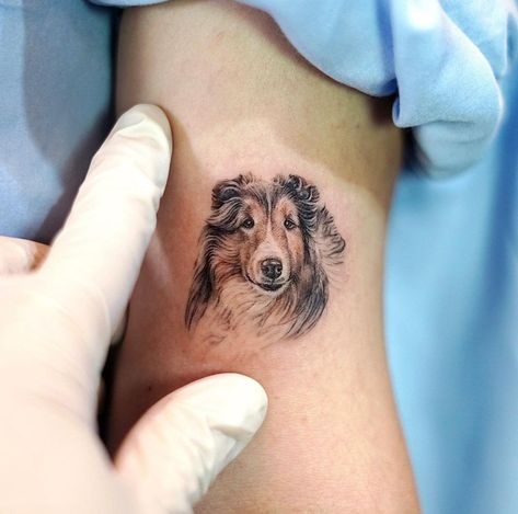 18 Collie Tattoo Ideas - Page 3 of 5 - The Dogman Collie Dog Tattoo, Sheltie Tattoo Ideas, Rough Collie Tattoo, Shepherd Dog Tattoo, Sheltie Tattoo, Collie Tattoo, Scotch Collie, Smartest Dog Breeds, Cute Tats